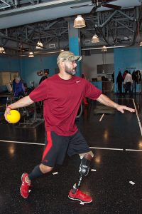 War Veteran Amputee doing Physical Therapy