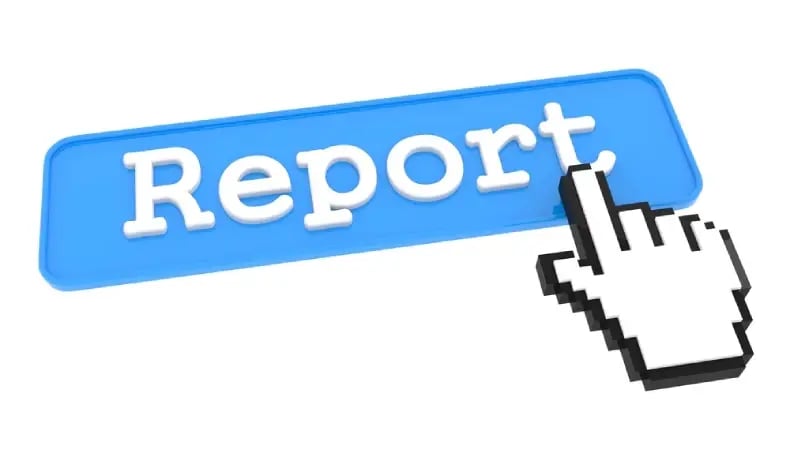 Report Button with  Hand Shaped mouse Cursor